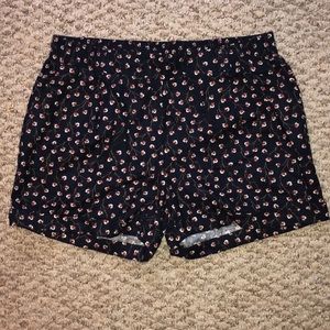 Floral print, Navy girl’s shorts